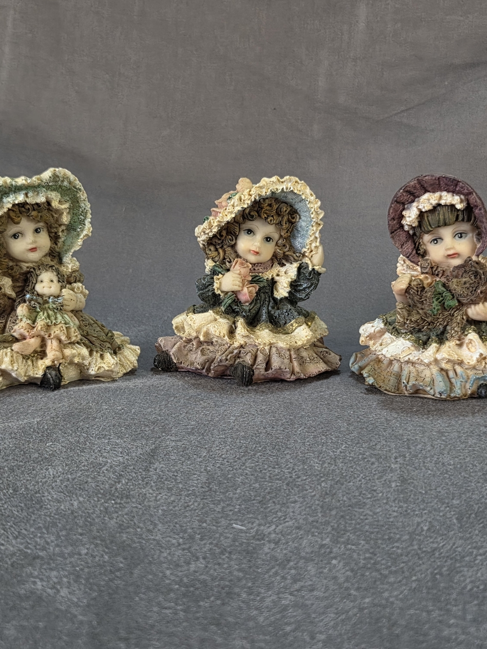 Decorative Porcelain Girl Figurine in Cream and Brown - Classic Table Accent